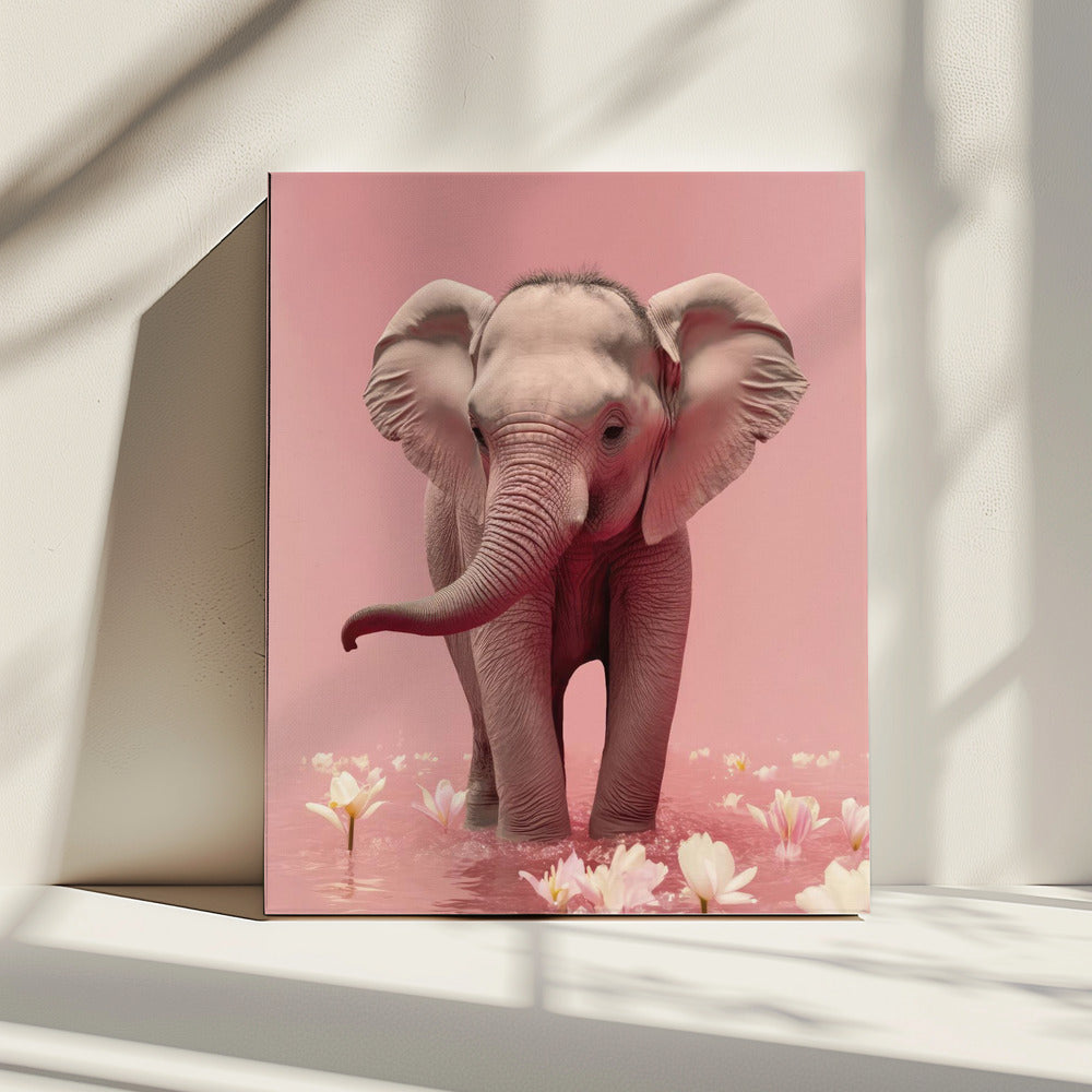 Olifant in bloesem | Canvas