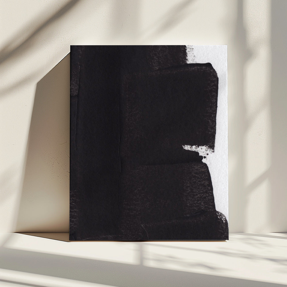 Gestructureerde zwarte penseelstreken | Canvas