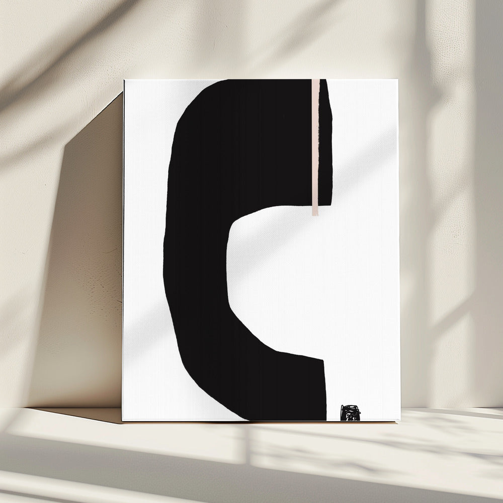 Zwarte geometrische vormen | Canvas