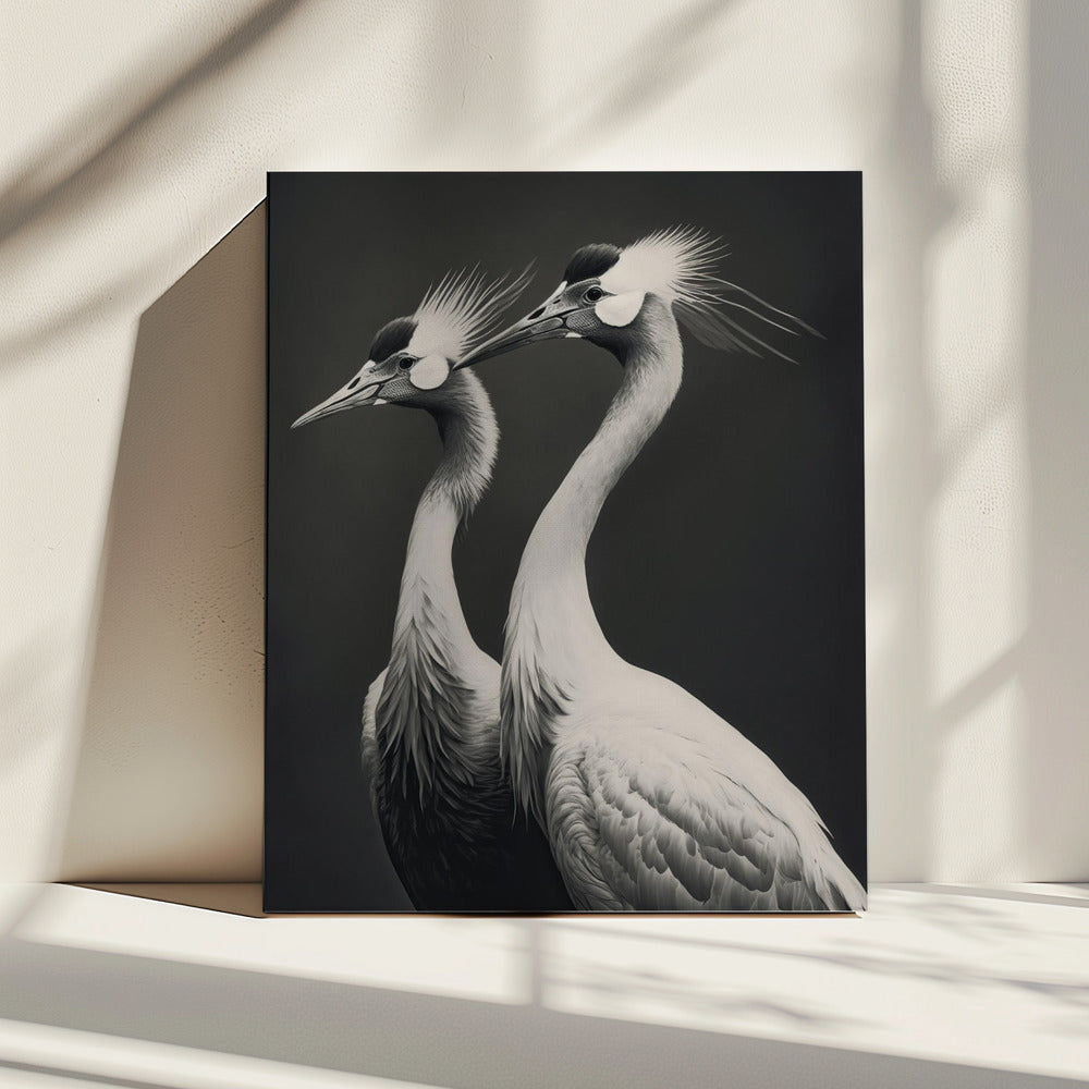 Elegant kraanvogelduo | Canvas