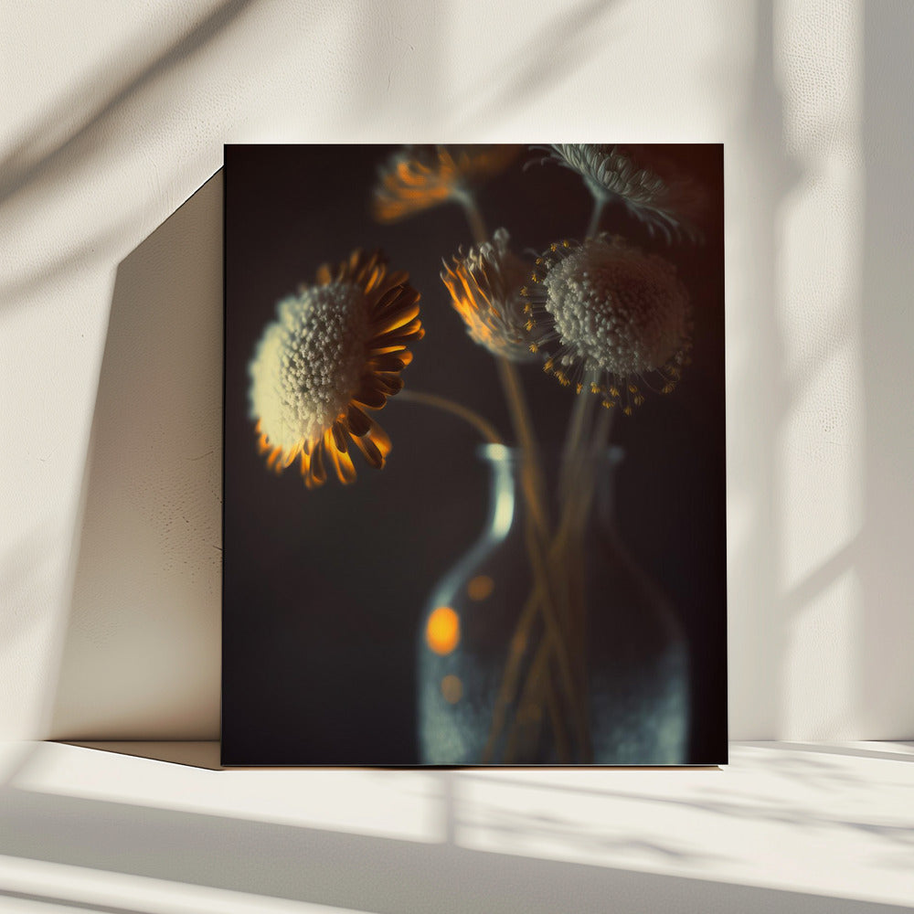 Gloeiende bloemblaadjes | Canvas