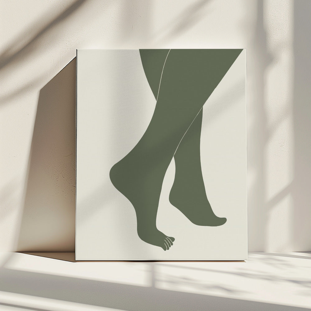 Tip Toe Groen | Canvas