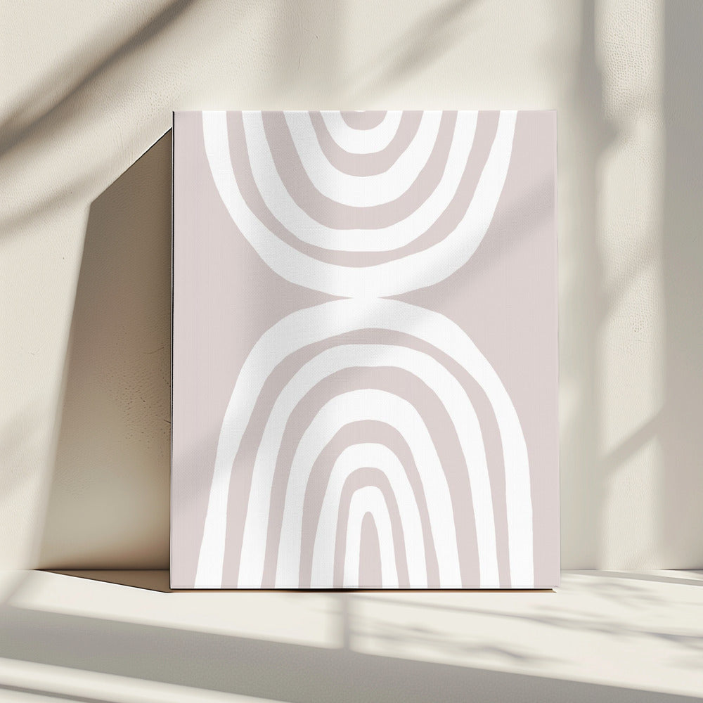 Organische concentrische vormen | Canvas