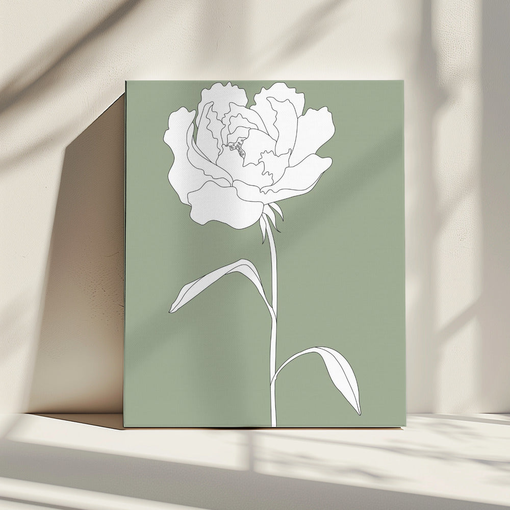 Roos in Groen | Canvas