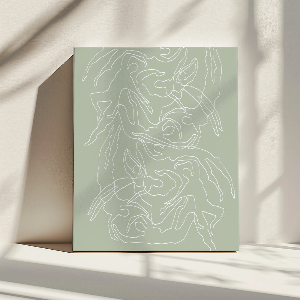 Zwemmers Groen | Canvas