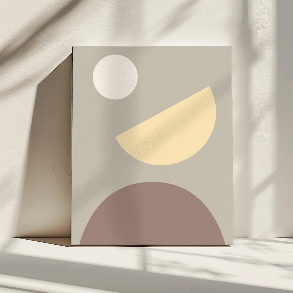 Bogen Geel en Grijs | Canvas
