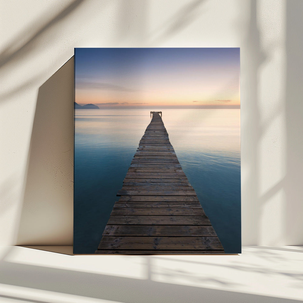 Blauwe steiger | Canvas
