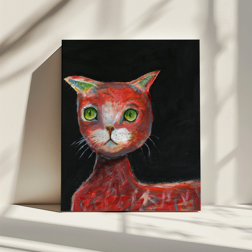 Rode kat | Canvas