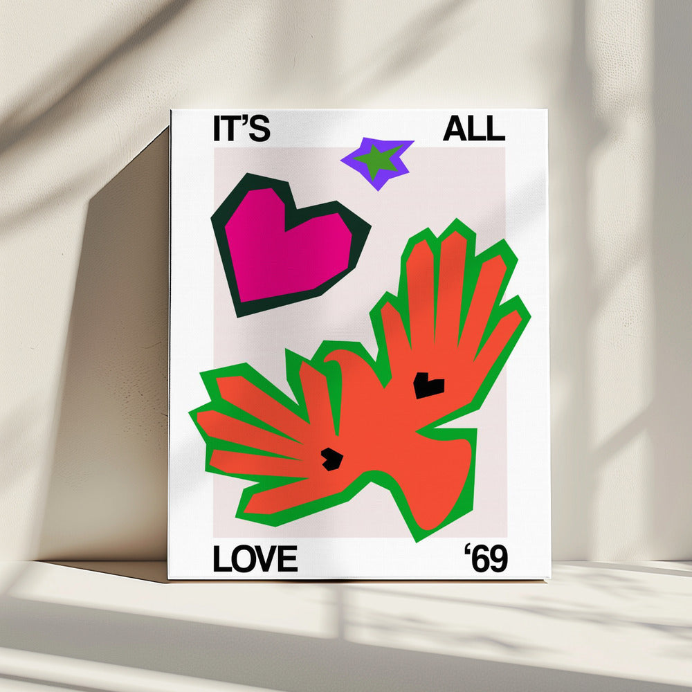 Het is allemaal liefde '69 Bird Orange | Canvas