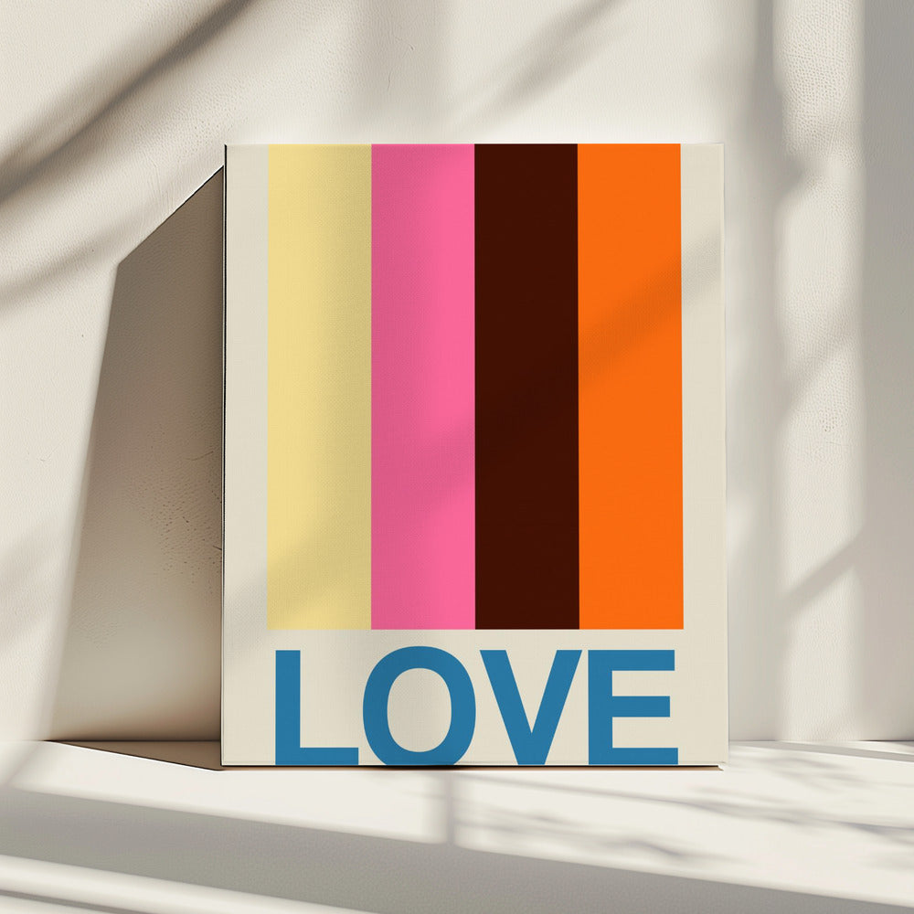 Retro Stripe LOVE Zomerfruit | Canvas