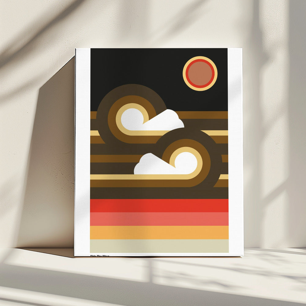 Ride The Wave Zonsondergang | Canvas