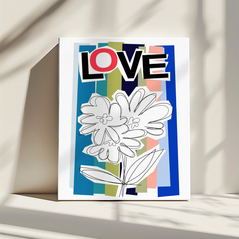Krabbelbloem Blauw | Canvas