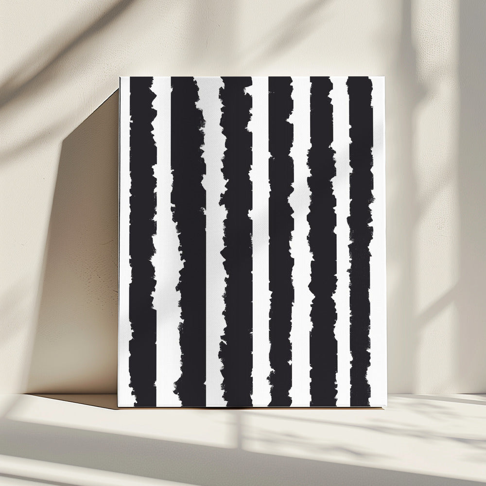Vertical Stripes With Jagged Edges | Canvas