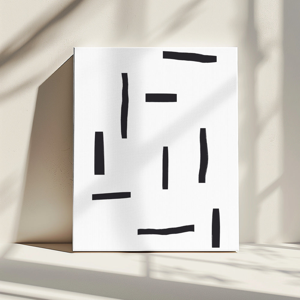 Black Lines On A White Background | Canvas