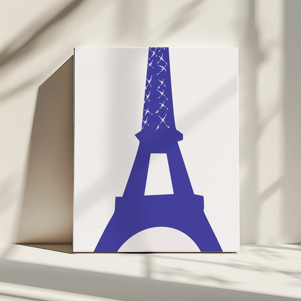 Eiffel Blauw | Canvas