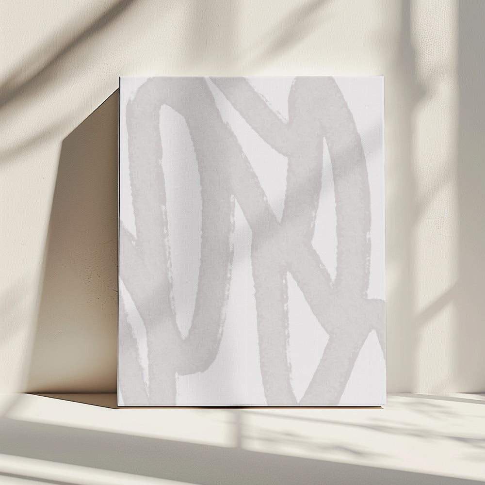 Flowing Lines In A Soft Grey Color Palette | Canvas