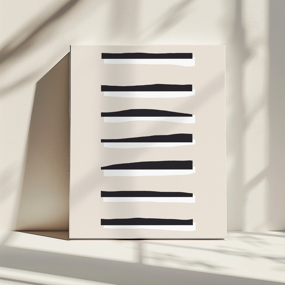 Black And White Horizontal Lines | Canvas