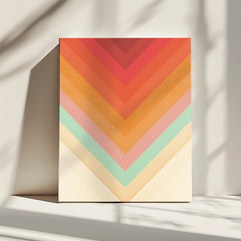 Regenboog Chevrons | Canvas