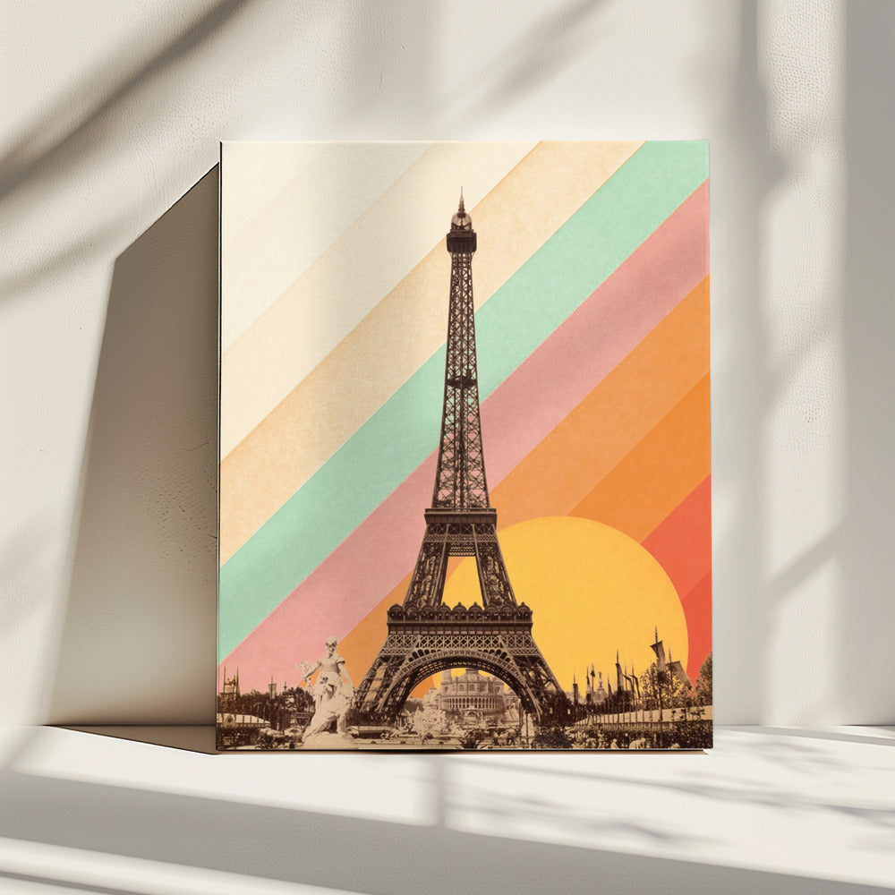 Eiffeltoren Regenboog | Canvas