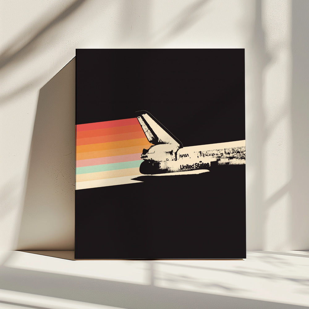 Ruimteschip Regenboog | Canvas