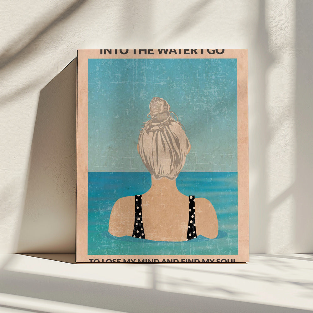 In het water (zilver) | Canvas