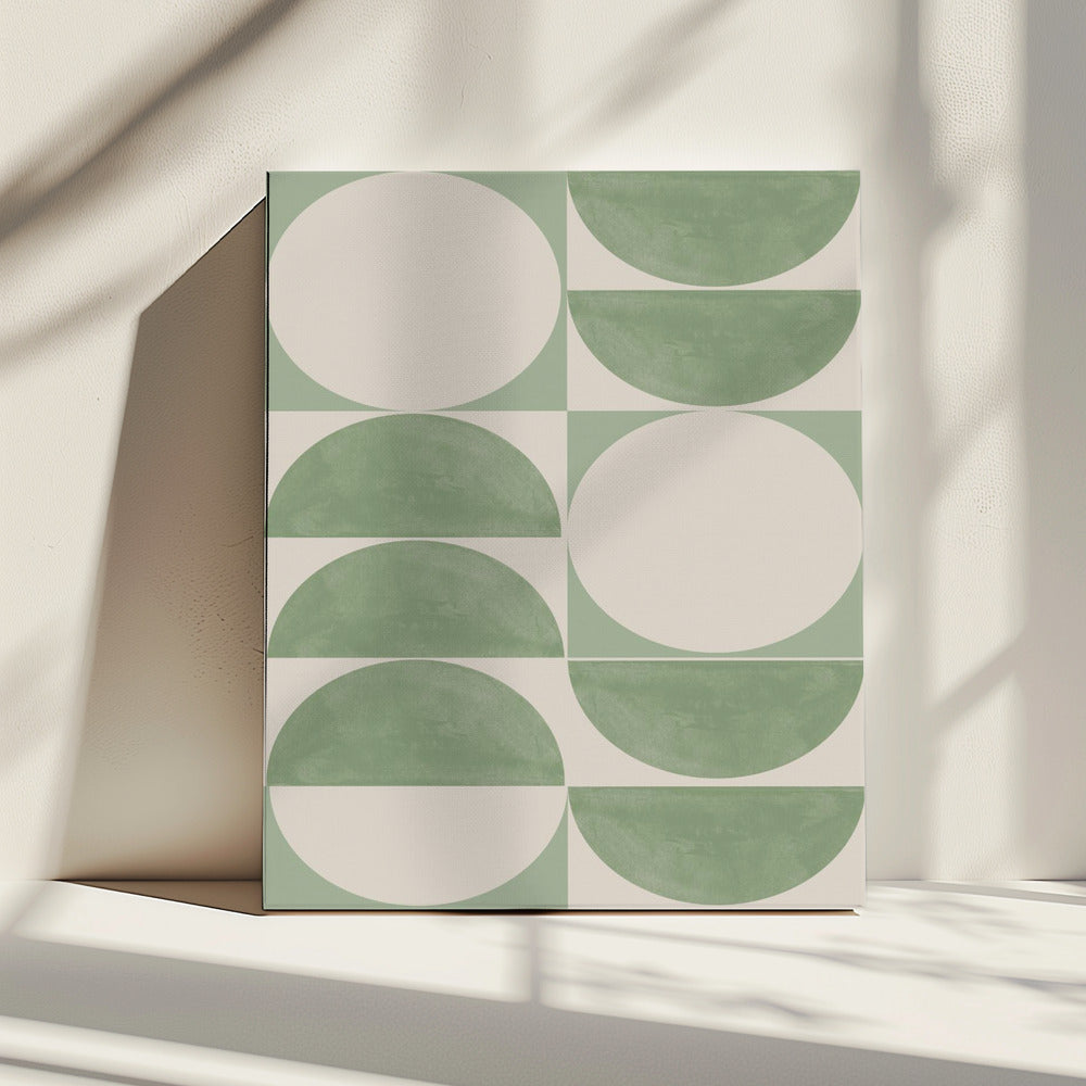 Geometrie in Groen | Canvas