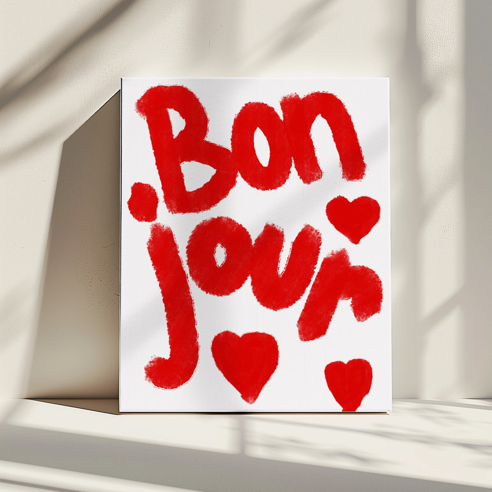 Bonjour Harten | Canvas