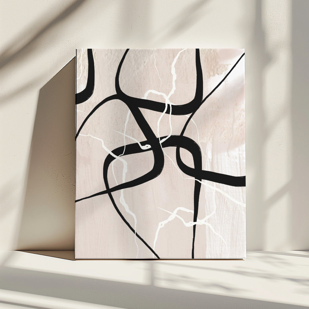Witte Lijnen 2 | Canvas