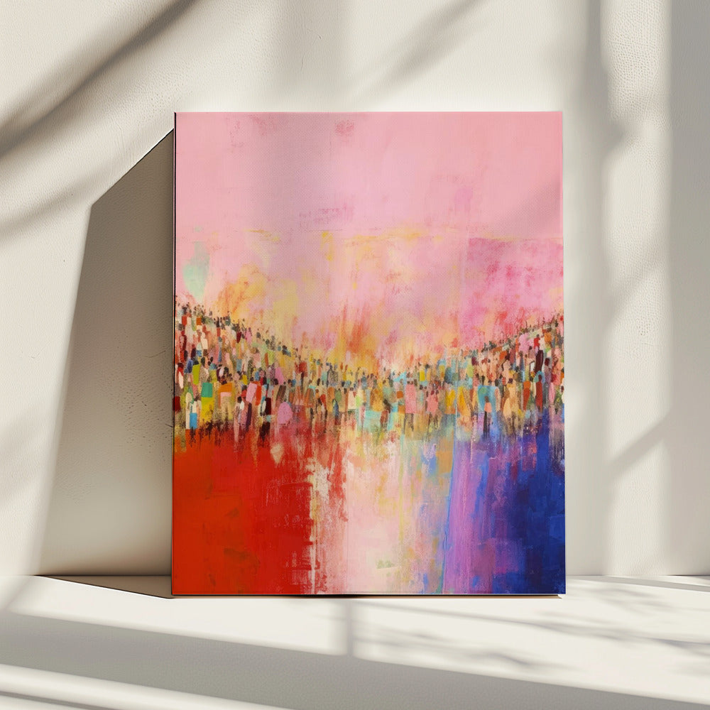 Kleurrijke bijeenkomst | Canvas