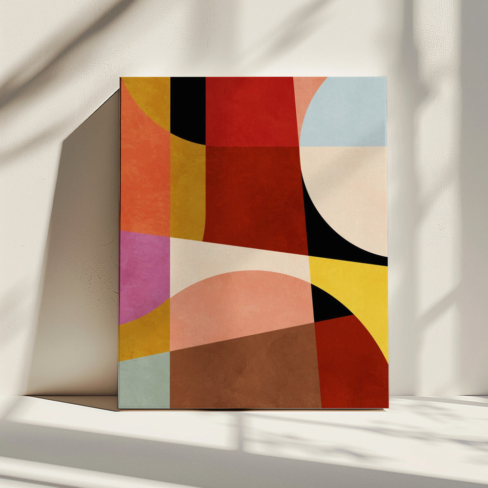 Warme kleuren Bauhaus Geometry2 | Canvas
