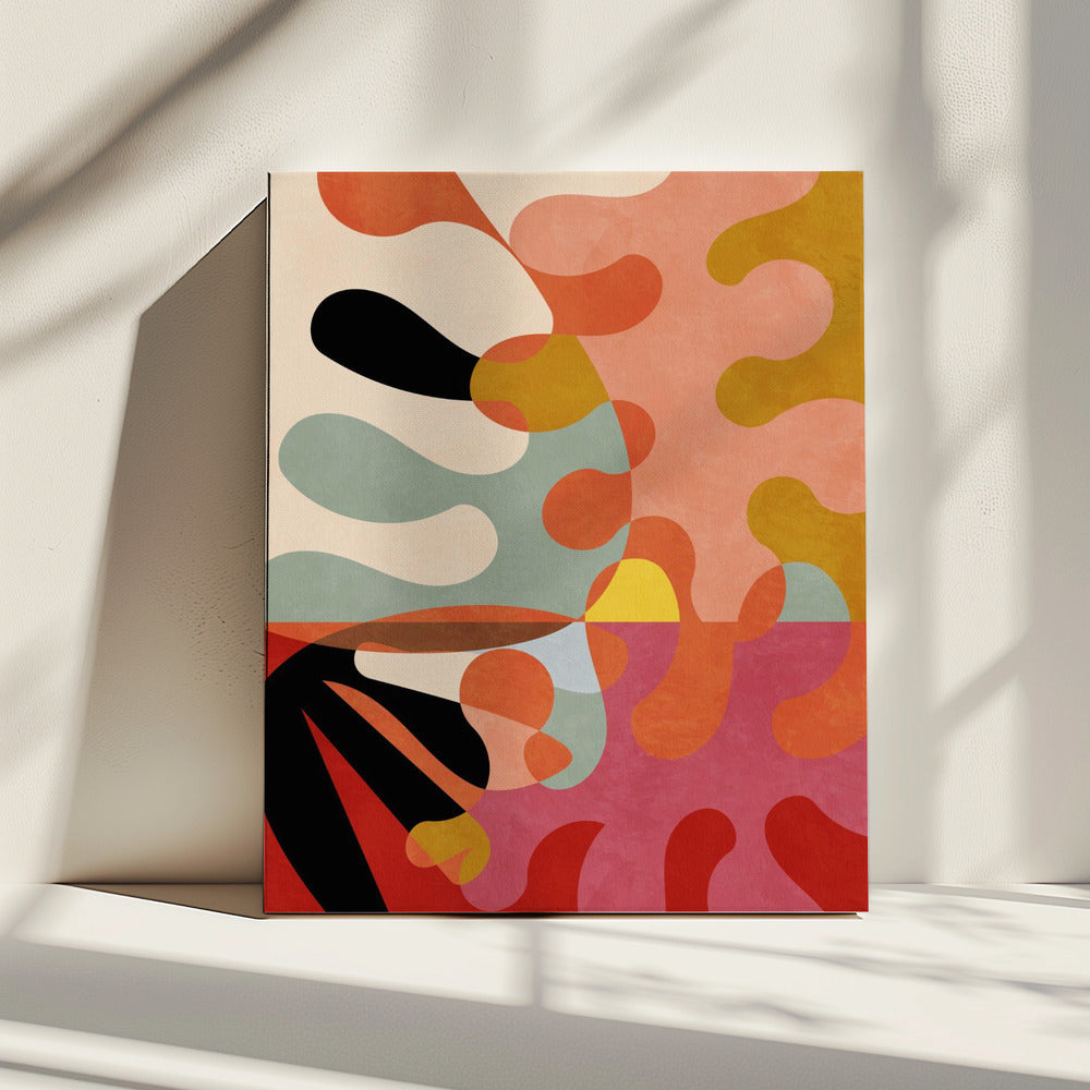 Warme kleuren Bauhaus Geometry5 | Canvas
