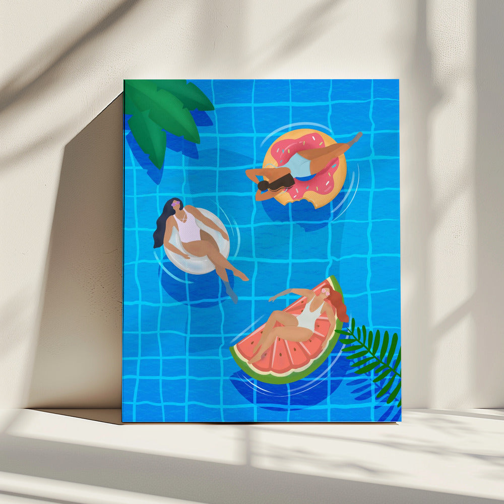 Zwembad Dames | Canvas