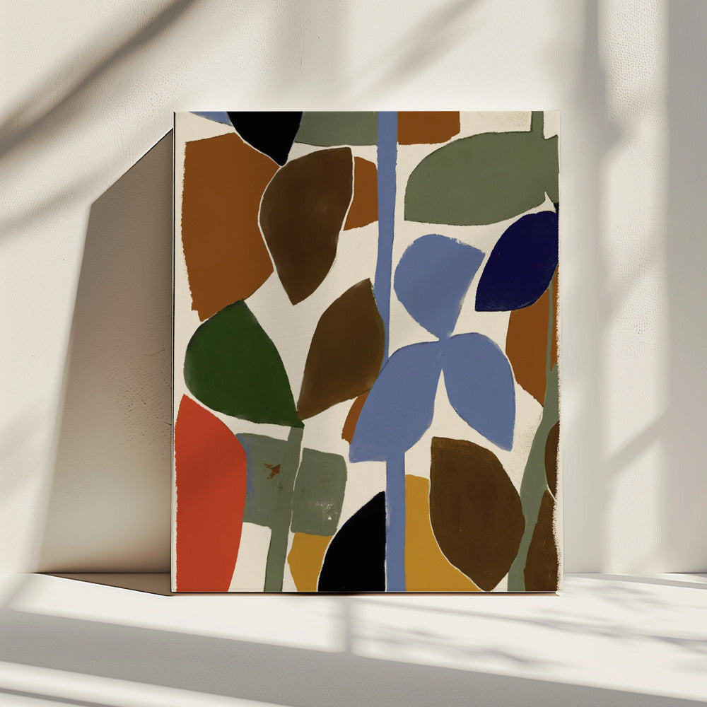 Abstract Bladeren Harmonie | Canvas