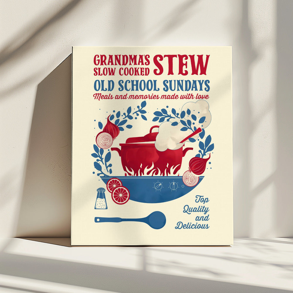 Oma's stoofpot keukenprint | Canvas