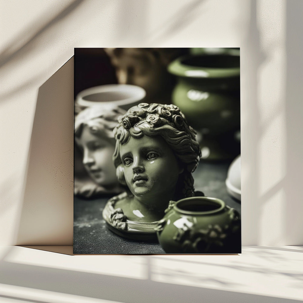 Smaragdgroene reflecties | Canvas
