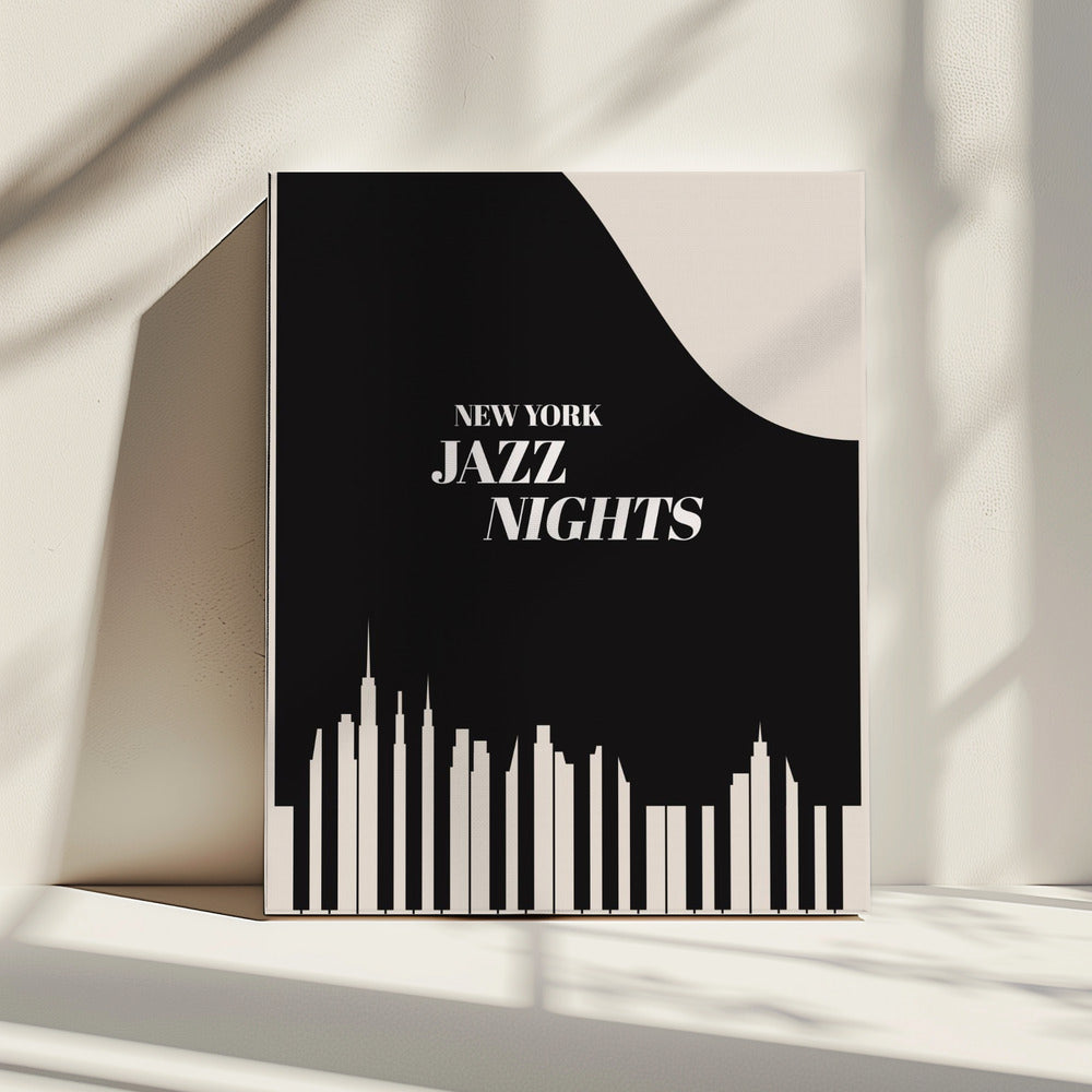 Jazz Nights Nyc Black | Canvas