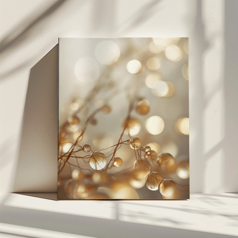 Gouden Glow Druppels | Canvas