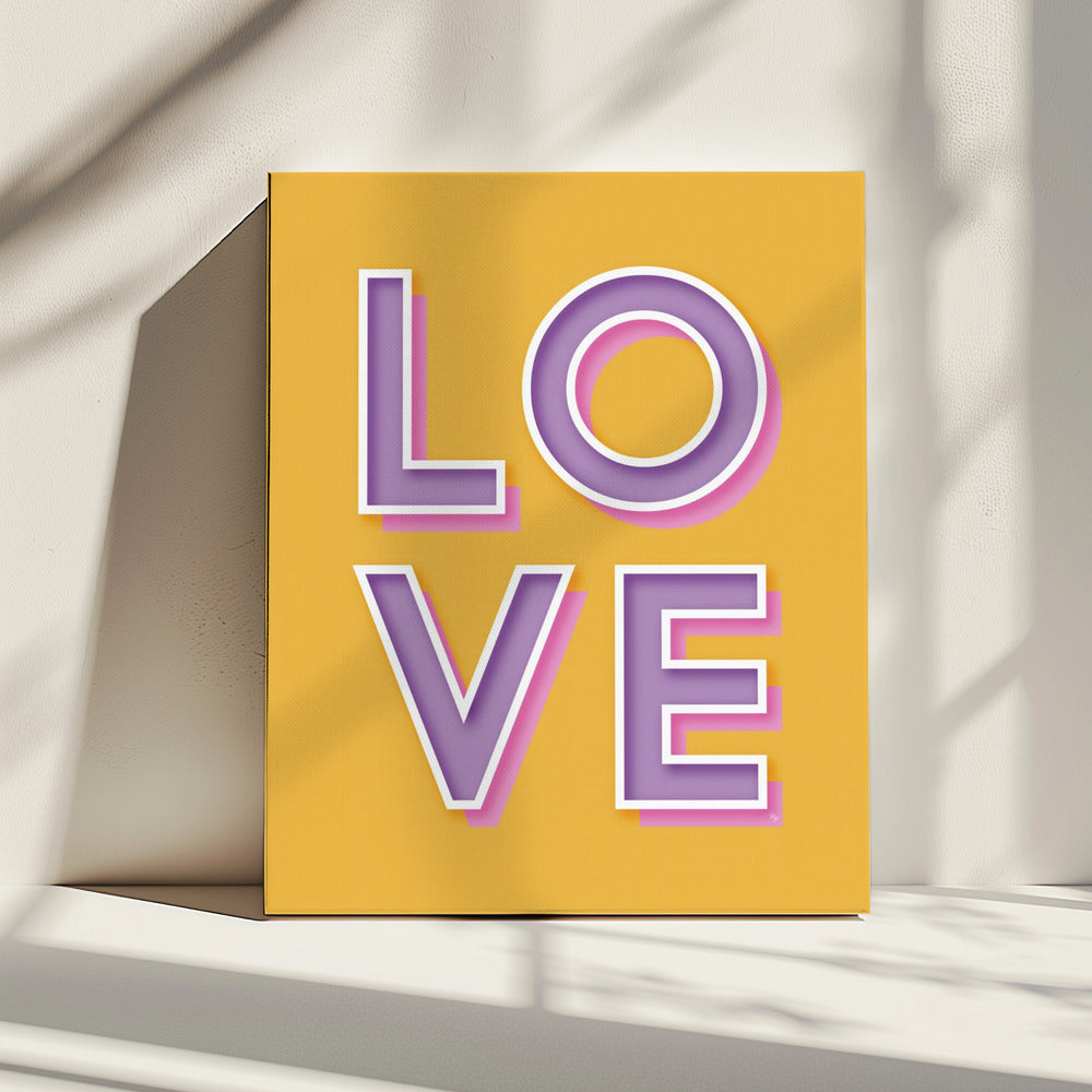 Gedurfde liefdestypografie | Canvas