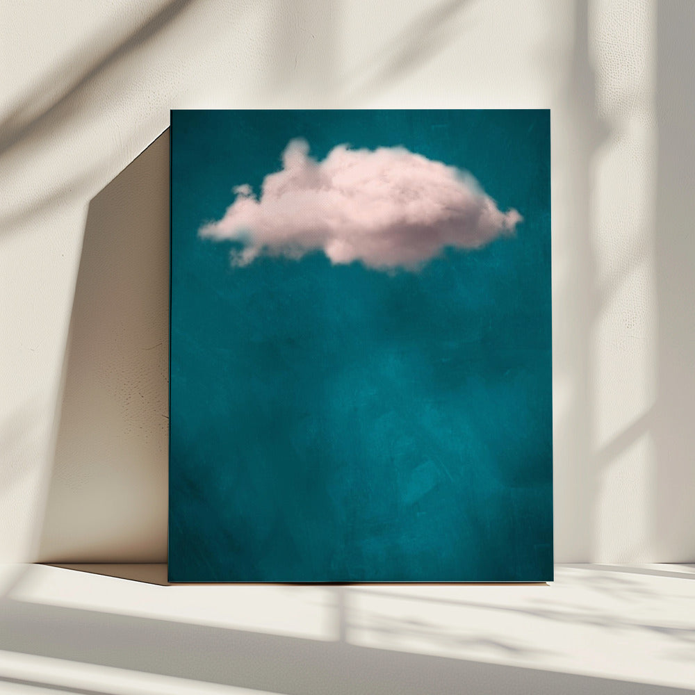 Teal / Blush Cloud No 1 | Canvas
