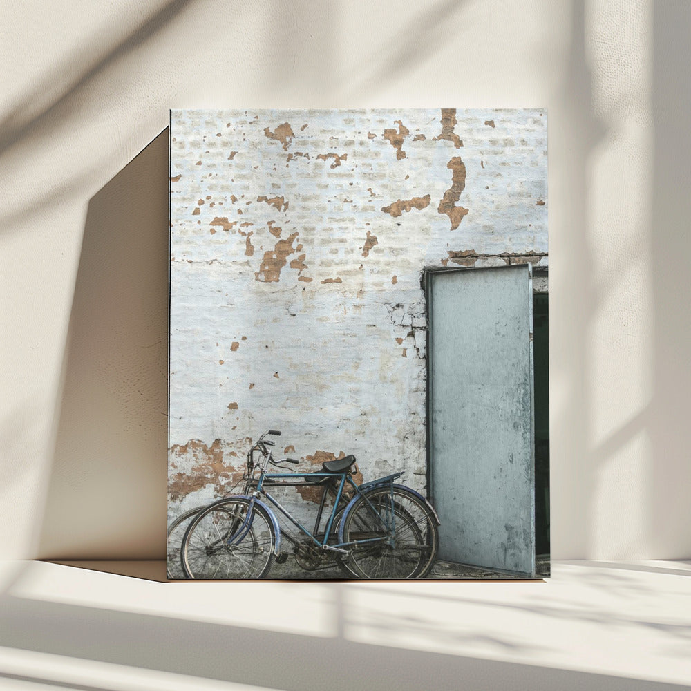 Rustieke fietsscène | Canvas