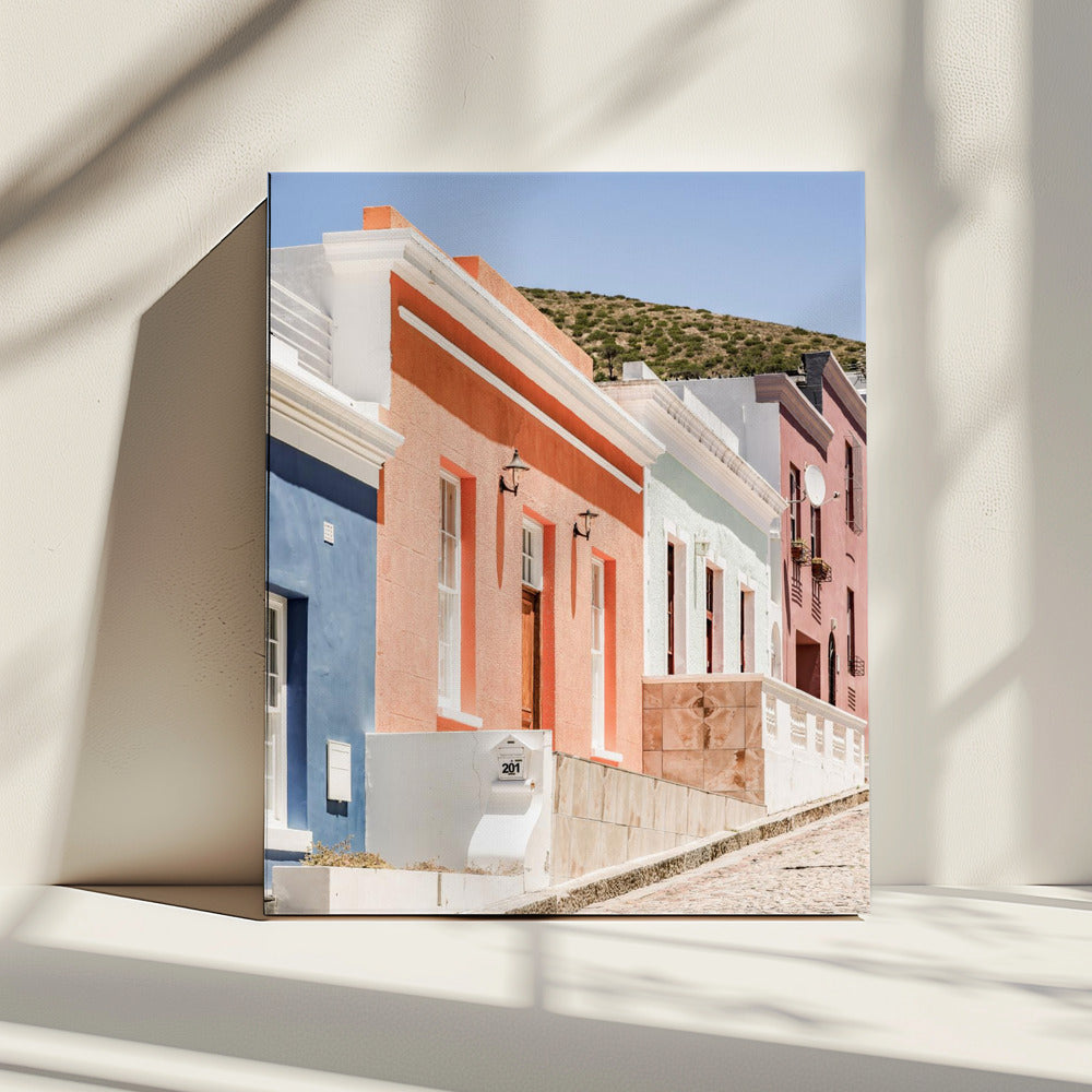 Kleurrijke straatrij | Canvas