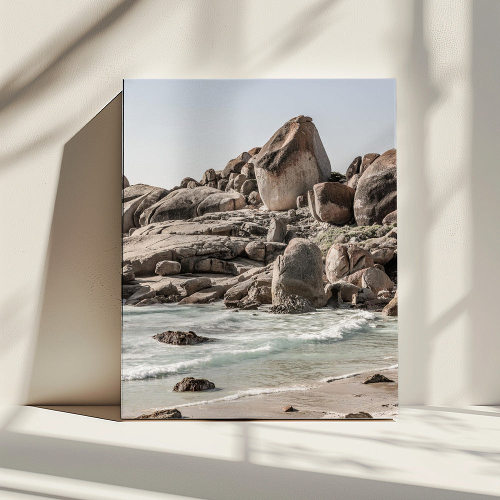 Rotsachtige kustlijn gelukzaligheid | Canvas