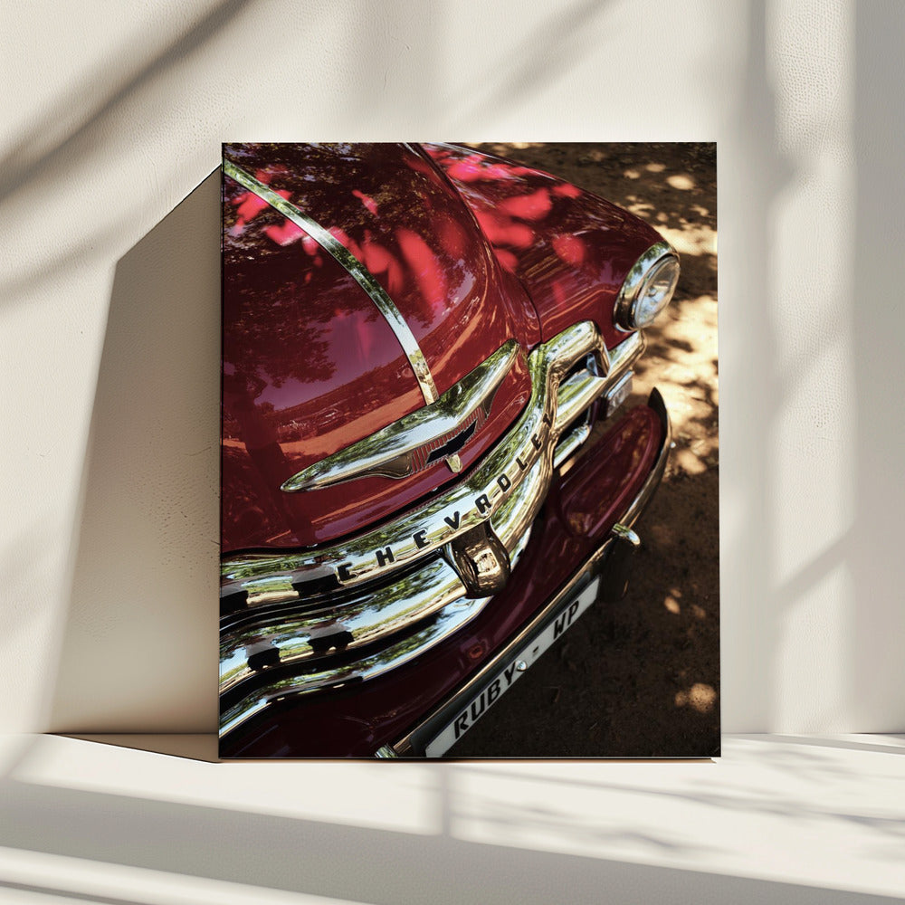 Robijnrode reflectie | Canvas