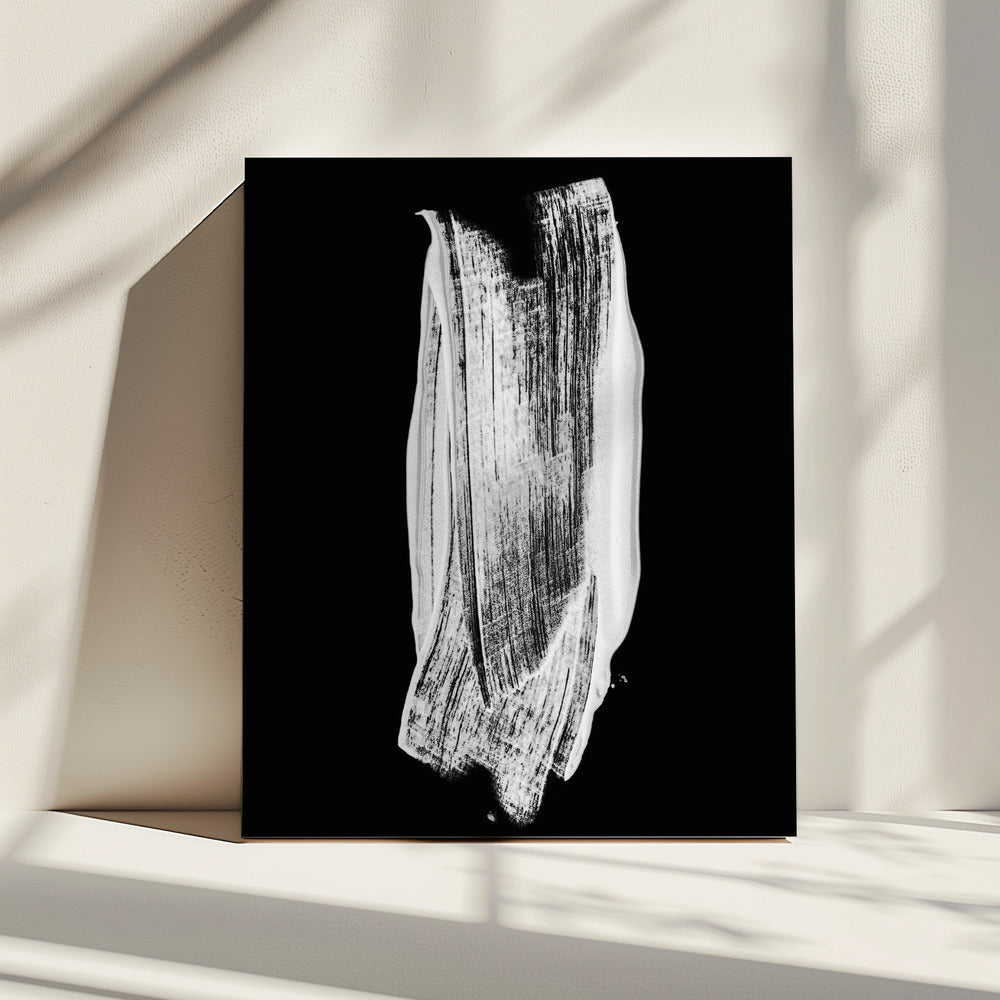 Monochrome penseelstreek | Canvas