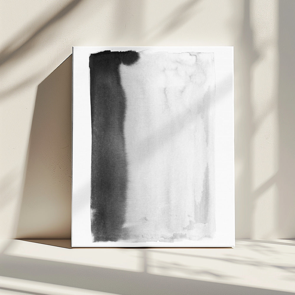 Monochrome stroom | Canvas