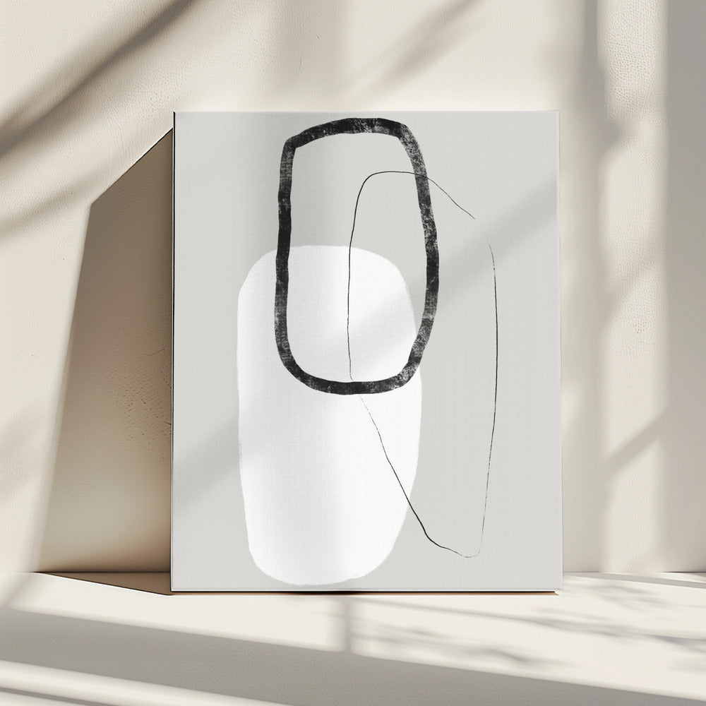 Simple Black and White Geometric Shapes | Canvas