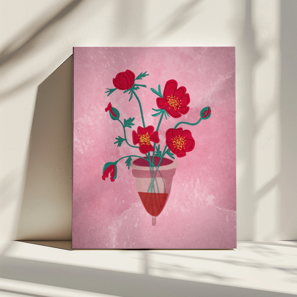 Kopje bloemen | Canvas