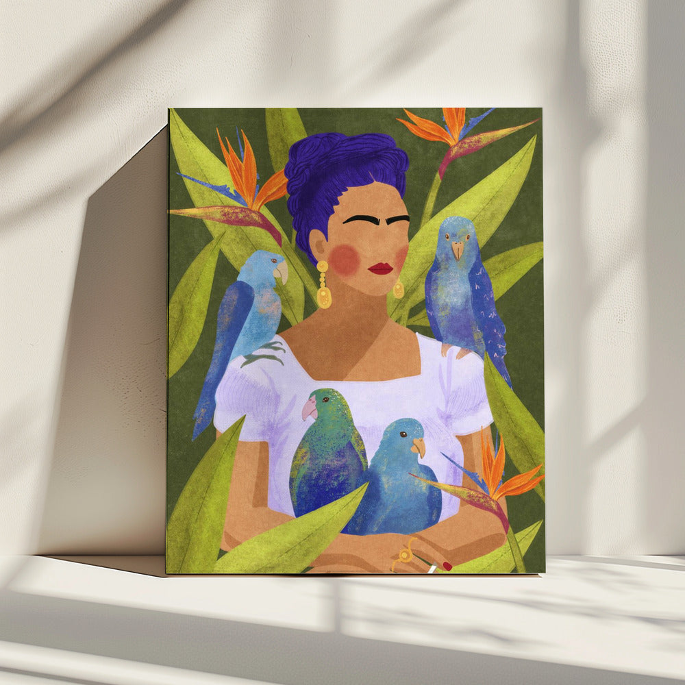 Frida en vogels | Canvas