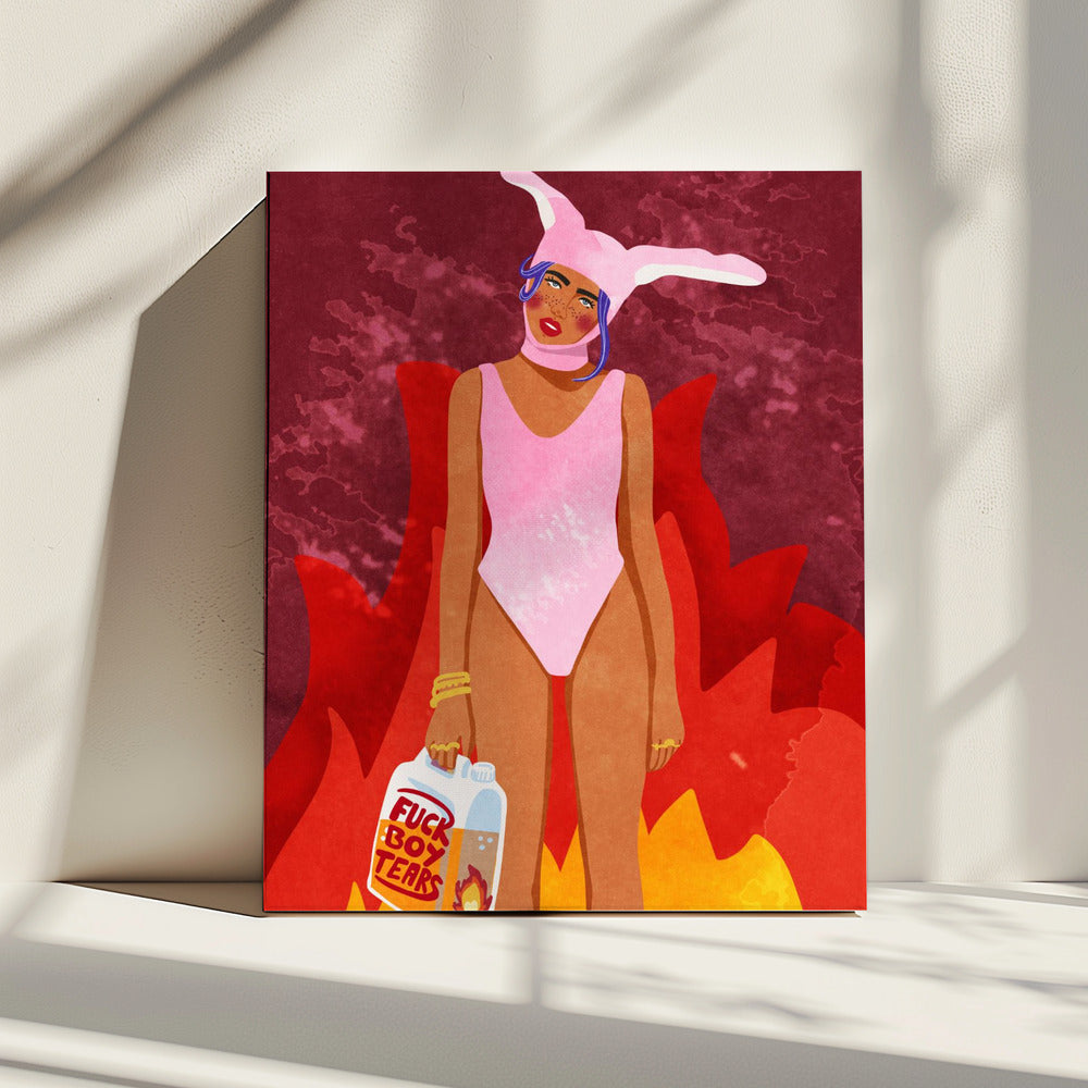 Meisje in brand | Canvas
