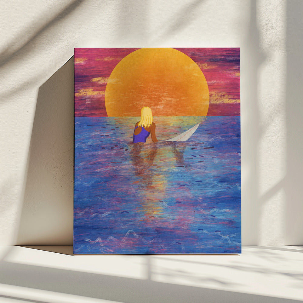 Surfermeisje | Canvas